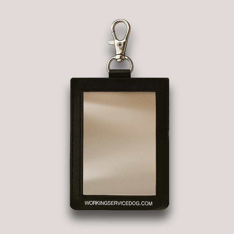 WORKINGSERVICEDOG.COM Nylon ID Badge Holder | Clear on Both Sides | Clip On to Anything | Perfect for Service Dog Identification Card - Image 3